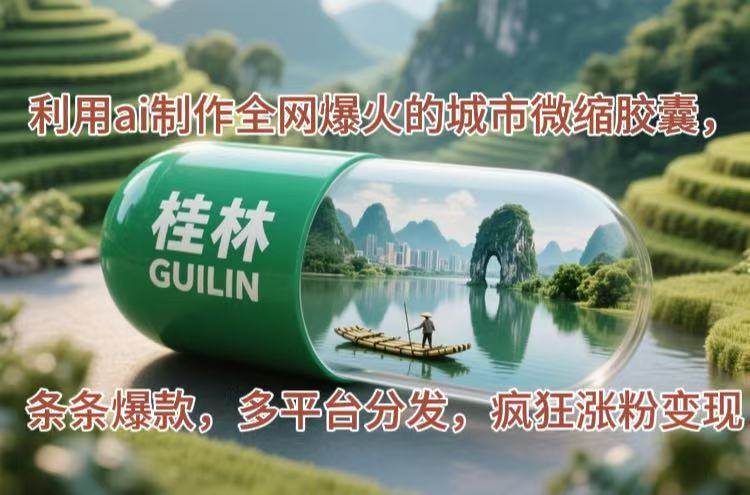 （14704期）利用ai制作全网爆火的城市微缩胶囊，条条爆款，多平台分发，疯狂涨粉变现-致富学堂