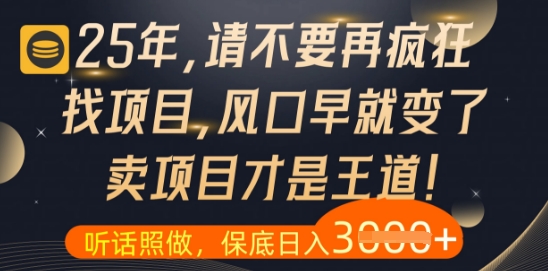 什么？25年你还在疯狂找项目做，醒醒吧，看完这些你全都懂了【揭秘】-致富学堂