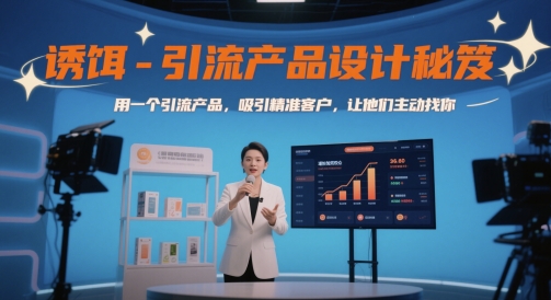 诱饵-引流产品设计秘笈，用一个引流产品，吸引精准客户，让他们主动找你-致富学堂