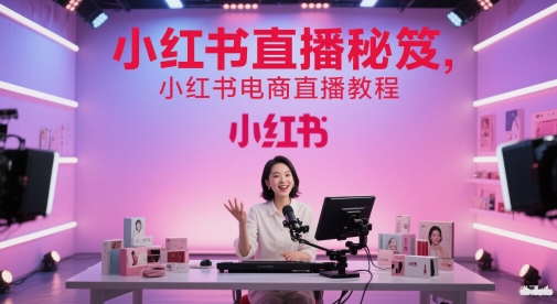 小红书直播秘笈，小红书电商直播教程-致富学堂