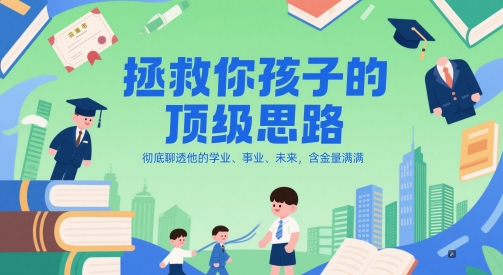 付费文章：拯救你孩子的顶级思路，彻底聊透他的学业、事业、未来，含金量满满-致富学堂