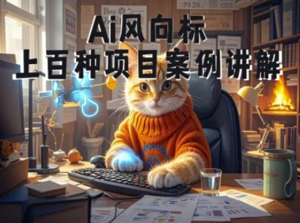 Ai风向标-附100种项目案例玩法-0基础小白到大神ai视频商业应用教学-致富学堂
