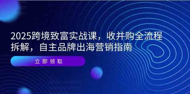 2025跨境致富实战课，收并购全流程拆解，自主品牌出海营销指南-致富学堂