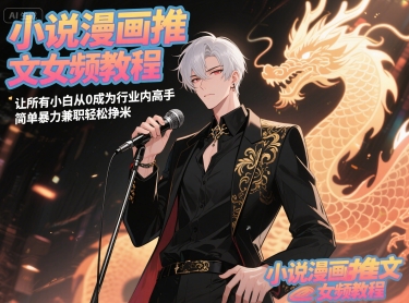 小说漫画推文女频教程，让所有小白从0成为行业内高手，简单暴力兼职轻松挣米-致富学堂