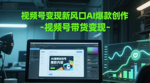 视频号变现新风口AI爆款创作-视频号带货变现-致富学堂