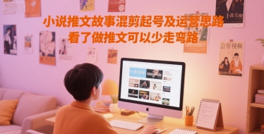 小说推文故事混剪起号及运营思路，看了做推文可以少走弯路-致富学堂
