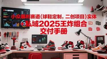 小众暴利赛道(球鞋定制，二创项目)实体+私域2025王炸组合  交付手册-致富学堂