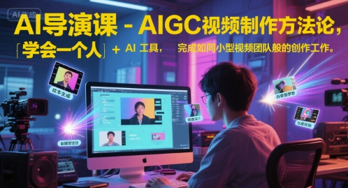 AI导演课-AIGC视频制作方法论，学会一个人+AI工具，完成如同小型视频团队般的创作工作，实现导演梦-致富学堂