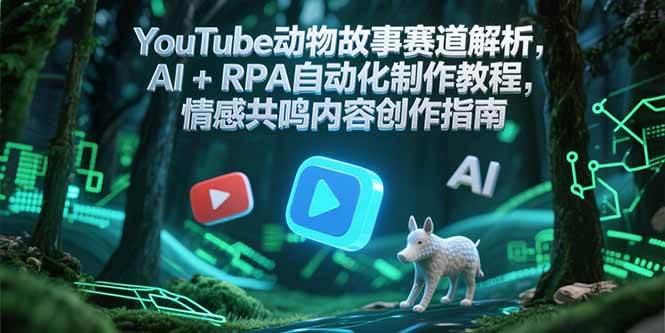 （15174期）YouTube动物故事赛道解析，AI+RPA自动化制作教程，情感共鸣内容创作指南-致富学堂