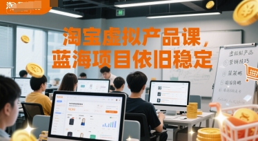 淘宝虚拟产品课，蓝海项目依旧稳定-致富学堂