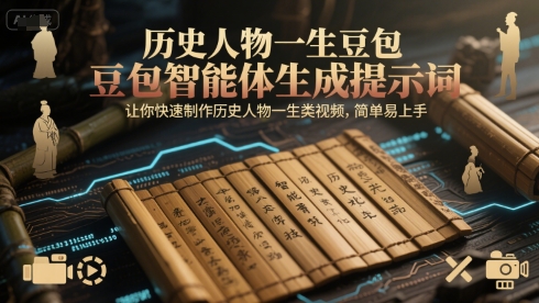 历史人物一生豆包智能体生成提示词，让你快速制作历史人物一生类视频，简单易上手-致富学堂