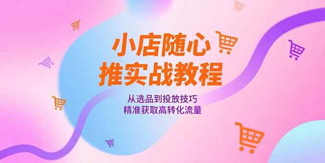 （15205期）小店随心推实战教程，从选品到投放技巧，精准获取高转化流量-致富学堂
