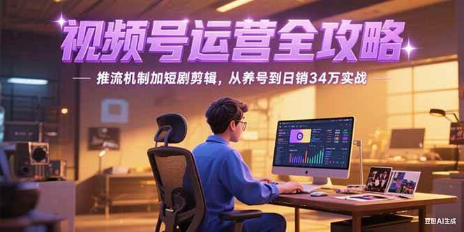 （15217期）2025视频号运营全攻略，推流机制加短剧剪辑，从养号到日销34万实战-致富学堂