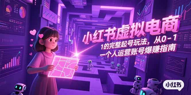 （15230期）小红书虚拟电商，从0-1的完整起号玩法，一个人运营账号爆赚指南-致富学堂