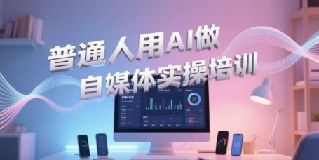 普通人用AI做自媒体实操培训，普通人一个人用ai做自媒体，视频制作、短视频引流、直播带货，轻松入门-致富学堂