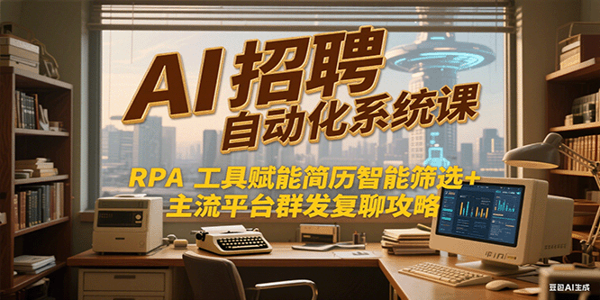 AI招聘自动化系统课，RPA工具赋能简历智能筛选+主流平台群发复聊全攻略-致富学堂