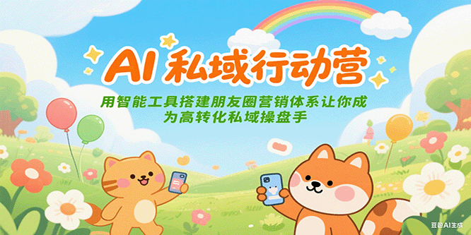 AI私域行动营：用智能工具搭建朋友圈营销体系让你成为高转化私域操盘手-致富学堂