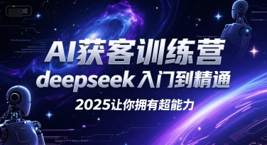 AI获客训练营，deepseek入门到精通，2025让你拥有超能力-致富学堂