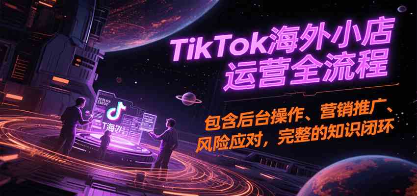 TikTok海外小店运营全流程，包含后台操作、营销推广、风险应对，完整的知识闭环-致富学堂