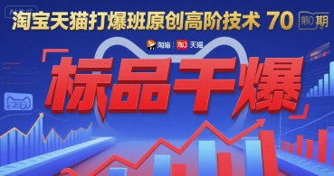 淘宝天猫打爆班原创高阶技术第70期：标品干爆-致富学堂