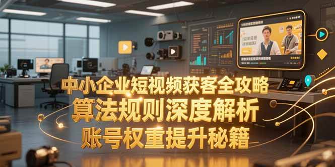 （15326期）中小企业短视频获客全攻略，算法规则深度解析，账号权重提升秘籍-致富学堂