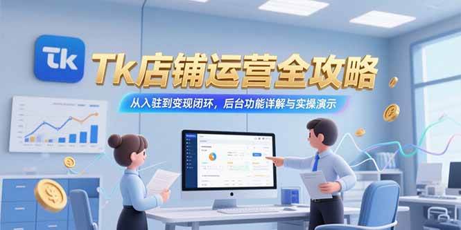 （15345期）Tk店铺运营全攻略，从入驻到变现闭环，后台功能详解与实操演示-致富学堂