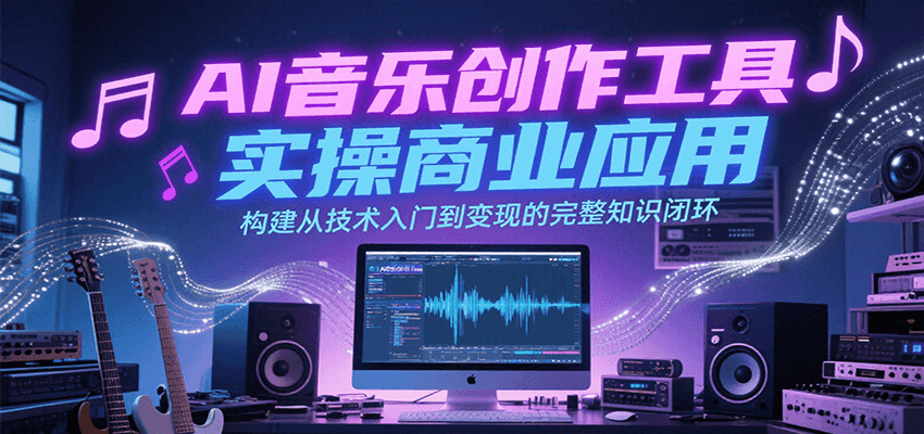 AI音乐创作工具实操商业应用，构建从技术入门到变现的完整知识闭环-致富学堂