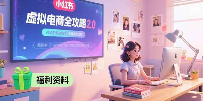 （15387期）虚拟电商全攻略2.0，开店选品实操流程，账号定位、货源发布、笔记发布技巧-致富学堂