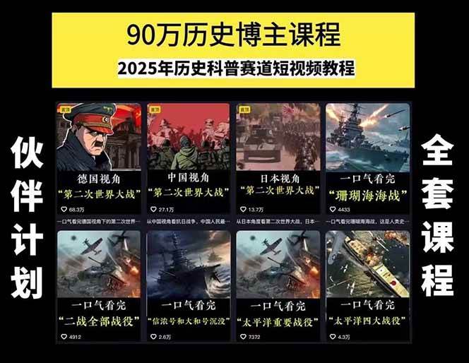 图片[2]-短视频历史赛道实战教程，手机电脑双端剪辑教程和账号运营指南与变现技巧-致富学堂