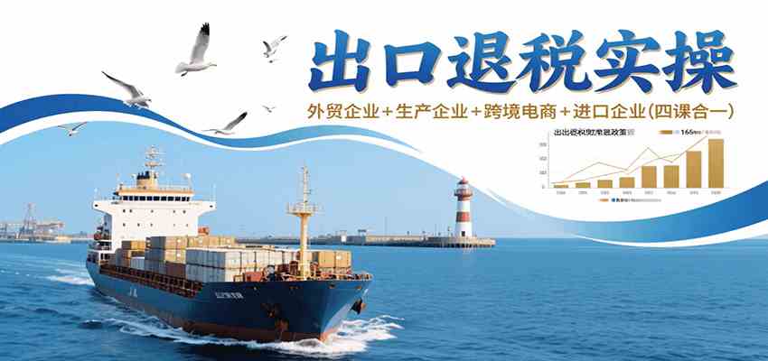 出口退税实操-外贸企业+生产企业+跨境电商+进口企业（四课合一）-致富学堂