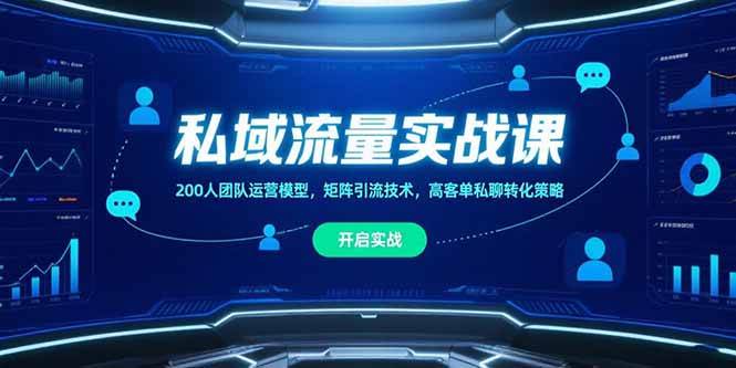 （15403期）私域流量实战课，200人团队运营模型，矩阵引流技术，高客单私聊转化策略-致富学堂