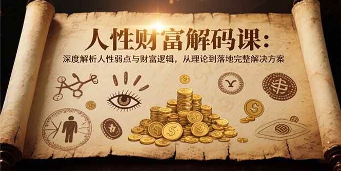 （15434期）人性财富解码课6.0：深度解析人性弱点与财富逻辑，理论到落地完整解决方案-致富学堂