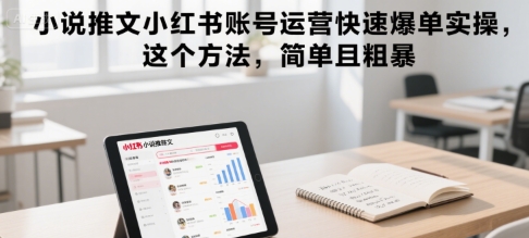 小说推文小红书账号运营快速爆单实操，这个方法，简单且粗暴-致富学堂