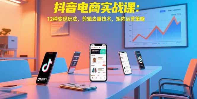 （15478期）抖音电商实战课：12种变现玩法，剪辑去重技术，矩阵运营策略-致富学堂
