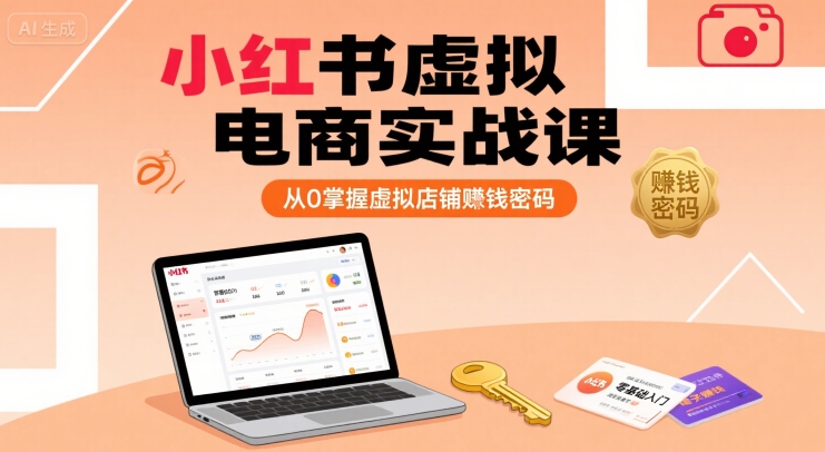 小红书虚拟电商实战课，从0掌握虚拟店铺賺钱密码-致富学堂