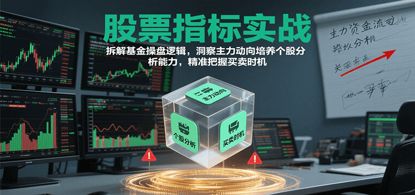 股票指标实战，拆解基金操盘逻辑，洞察主力动向培养个股分析能力，精准把握买卖时机-致富学堂