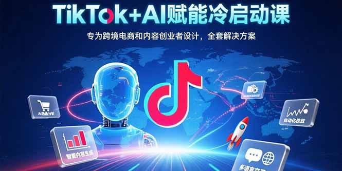 （15561期）TikTok+AI赋能冷启动课：专为跨境电商和内容创业者设计，全套解决方案-致富学堂