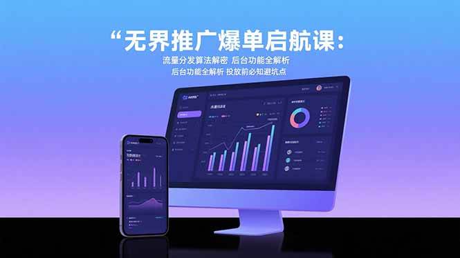 （15567期）无界推广爆单启航课：流量分发算法解密 后台功能全解析 投放前必知避坑点-致富学堂