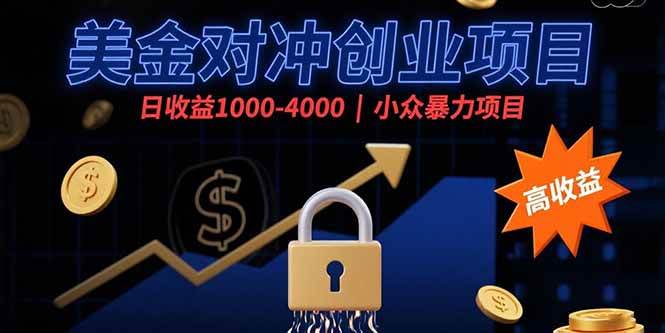 （15642期）美金对冲创业项目，日收益1000-4000，小众暴力项目-致富学堂