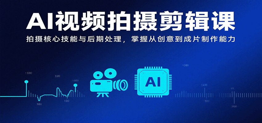 AI视频拍摄剪辑课，拍摄核心技能与后期处理，掌握从创意到成片制作能力-致富学堂