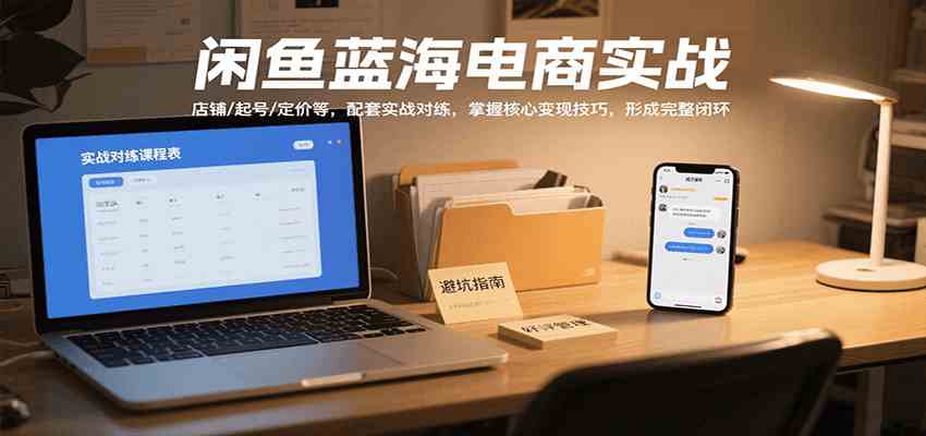 闲鱼蓝海电商实战，涵盖店铺、起号、定价等，配套实战对练，掌握核心变现技巧-致富学堂