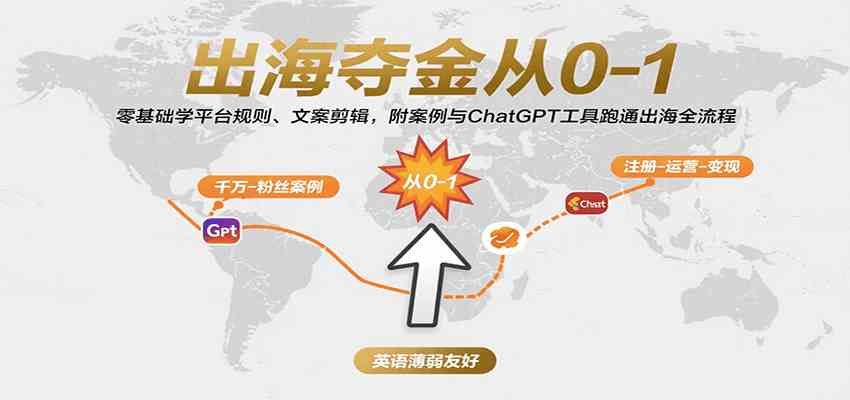 出海夺金从0-1：零基础学平台规则、文案剪辑，附案例与ChatGPT工具跑通出海全流程-致富学堂
