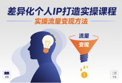 差异化个人IP打造实操课程，实操流量变现方法-致富学堂