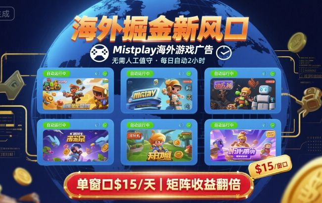 海外掘金新风口，Mistplay海外游戏广告，每日自动运行，单窗口稳入2美刀 ，可矩阵操作【揭秘】-致富学堂
