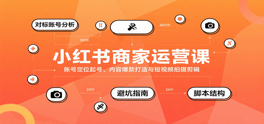 小红书商家运营课，账号定位起号、内容爆款打造与短视频拍摄剪辑-致富学堂