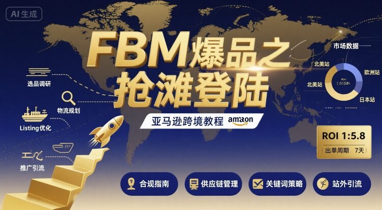 FBM爆品之抢滩登陆-亚马逊跨境教程-致富学堂