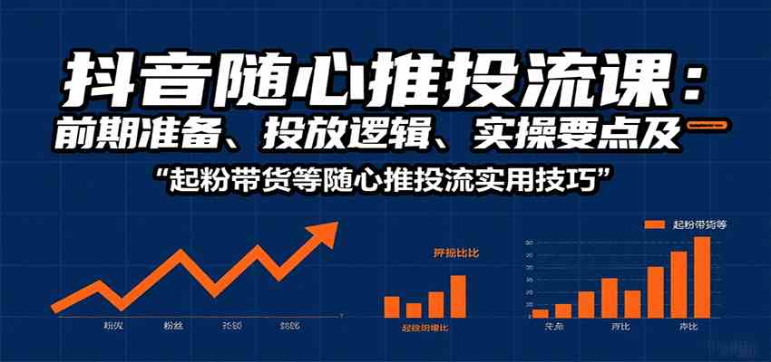 抖音随心推投流课：前期准备、投放逻辑、实操要点及起粉带货等随心推投流实用技巧-致富学堂