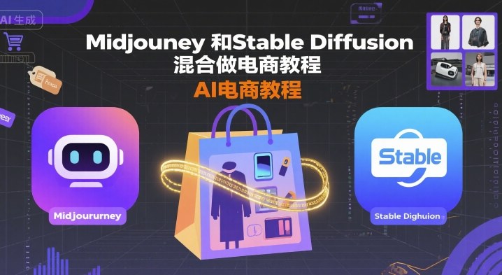 Midjourney和Stable Diffusion混合做电商教程-ai电商教程-致富学堂