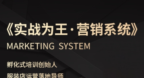 服装老板必修课《实战为王-营销系统》实现业绩被动式增长-致富学堂