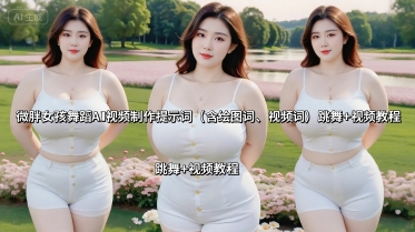 微胖女孩舞蹈AI视频制作提示词（含绘图词、视频词） 跳舞+视频教程-致富学堂